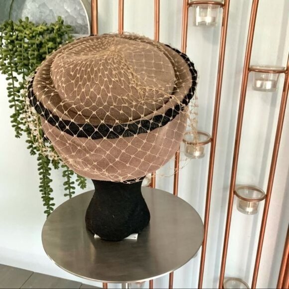 Vtg Jo Lyn Original Elegance Toque Netted Wool Hat main image 9